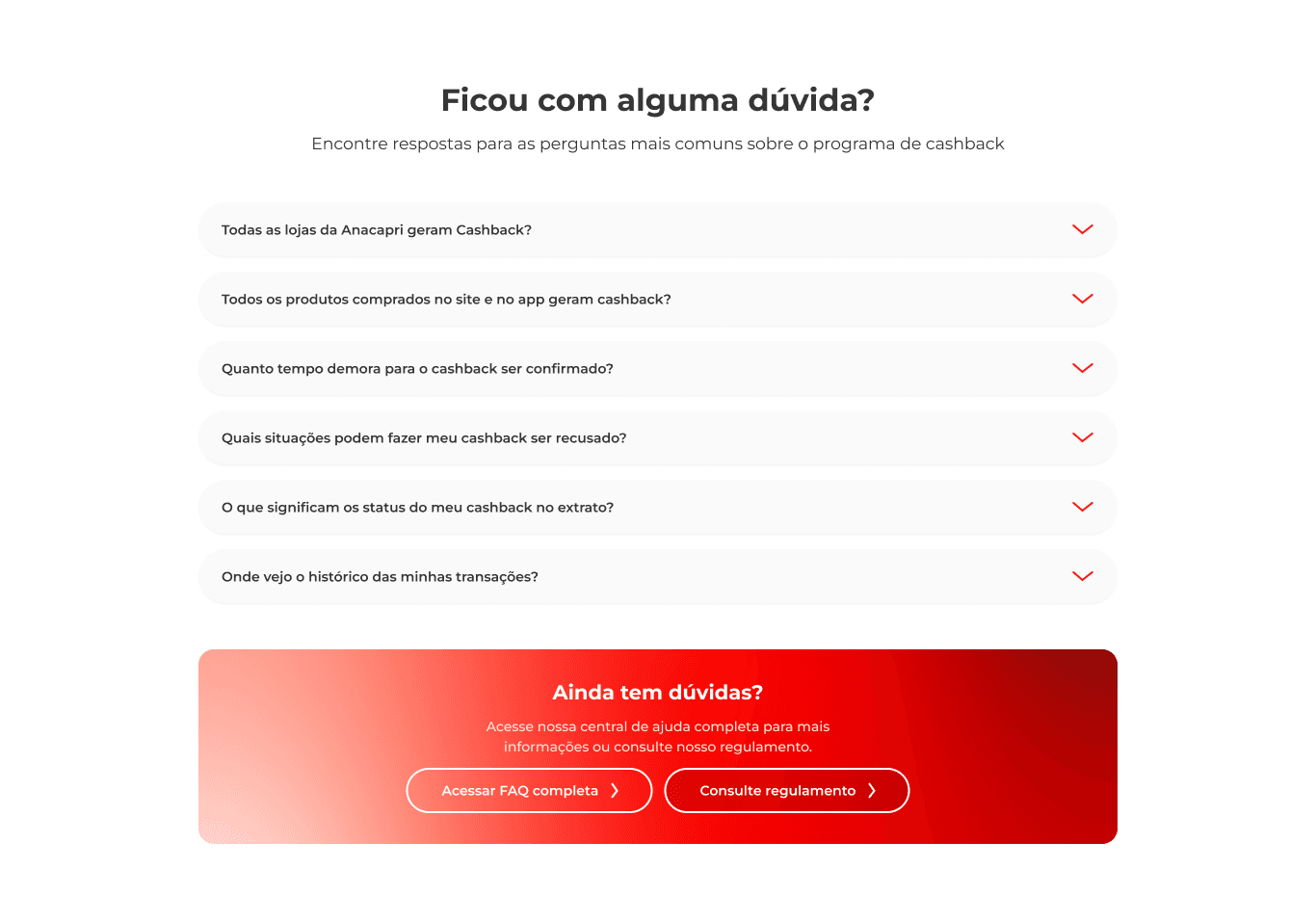 FAQ e direcionamentos